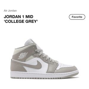 Air Jordan 1 Mid 'College Grey' Sneakers